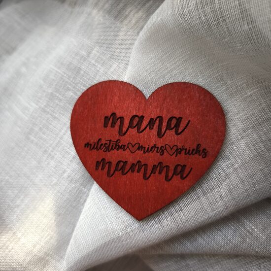 Sarkans koka magnēts - Labakā mamma 